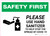 Safety First: Please Use Hand Sanitizer - Stop COVID-19 with Icon Landscape - Wall Sign