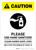 Caution: Please Use Hand Sanitizer - Clean Hands Save Lives Portrait - Wall Sign