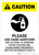 Caution: Exercise Extra Caution and Clean Hands Frequently - Stop Covid-19 Portrait - Wall Sign