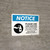 Notice: Please Use Hand Sanitizer - Clean Your Hands Properly Landscape - Wall Sign