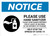 Notice: Please Use Hand Sanitizer - Clean Your Hands Properly Landscape - Wall Sign