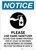 Notice: In The Interests Hygiene Use Hand Sanitizer Portrait - Wall Sign