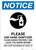 Notice: Leave Germs Behind Use Hand Sanitizer Portrait - Wall Sign