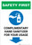 Safety First: Complimentary Hand Sanitizer For Your Usage - Down Arrow Portrait - Wall Sign