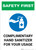 Safety First: Complimentary Hand Sanitizer For Your Usage Portrait - Wall Sign