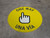 One Way - Pointing Hand - Yellow - Bilingual Spanish - Floor Sign