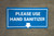Please Use Hand Sanitizer with Arrow/Blue - Banner