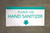 Please Use Hand Sanitizer with Arrow - White/Green - Banner