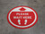 Please Wait Here - Red Circle - Floor Sign