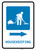 Housekeeping Right Arrow with Icon Portrait - Wall Sign