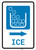Ice Right Arrow with Icon Portrait - Wall Sign