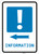 Information Left Arrow with Exclamation Mark Portrait - Wall Sign