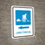 Janitorial Left Arrow with Icon Portrait - Wall Sign