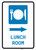 Lunch Room Right Arrow with Icon Portrait - Wall Sign