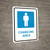 Mens Changing Area with Icon Portrait - Wall Sign