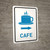 Cafe Right Arrow with Icon Portrait v2 - Wall Sign