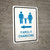 Family Changing Left Arrow with Icon Portrait v2 - Wall Sign