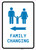 Family Changing Left Arrow with Icon Portrait v2 - Wall Sign