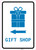 Gift Shop Left Arrow with Icon Portrait v2 - Wall Sign
