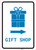 Gift Shop Right Arrow with Icon Portrait v2 - Wall Sign