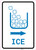Ice Right Arrow with Icon Portrait v2 - Wall Sign