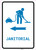 Janitorial Left Arrow with Icon Portrait v2 - Wall Sign