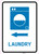 Laundry Left Arrow with Icon Portrait v2 - Wall Sign