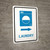 Laundry Right Arrow with Icon Portrait v2 - Wall Sign