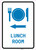 Lunch Room Left Arrow with Icon Portrait v2 - Wall Sign