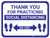 Thank You for Practicing Social Dist - SIX FEET- Blue - Floor Sign