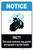 Notice: Hands Commonly Spread Germs ANSI Portrait - Label