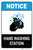 Notice: Hand Washing Station ANSI Portrait - Label