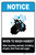Notice: Wash Hands After Touching Animals ANSI Portrait - Label