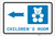 Children's Room Left Arrow with Icon Landscape - Label