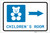 Children's Room Right Arrow with Icon Landscape - Label