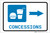 Concessions Right Arrow with Icon Landscape - Label