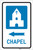 Chapel Left Arrow with Icon Portrait - Label