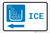 Ice Left Arrow with Icon Landscape - Label