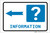Information Left Arrow with Question Mark Landscape - Label
