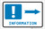 Information Right Arrow with Exclamation Mark Landscape - Label