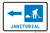 Janitorial Left Arrow with Icon Landscape - Label