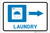 Laundry Right Arrow with Icon Landscape - Label