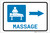 Massage Right Arrow with Icon Landscape - Label