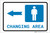 Mens Changing Area Left Arrow with Icon Landscape - Label