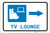TV Lounge Right Arrow with Icon Landscape - Label