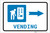 Vending Machine Right Arrow with Icon Landscape - Label