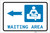 Waiting Area Left Arrow with Icon Landscape - Label