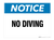 Notice: No Diving - Wall Sign