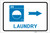 Laundry Right Arrow with Icon Landscape v2 - Label