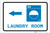 Laundry Room Left Arrow with Icon Landscape v2 - Label